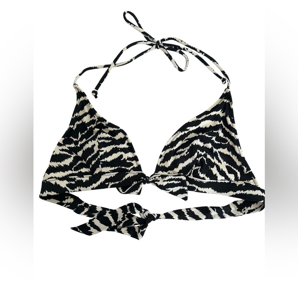 🦓Victoria's Secret Zebra-Print Triangle Bikini Top - Size Medium